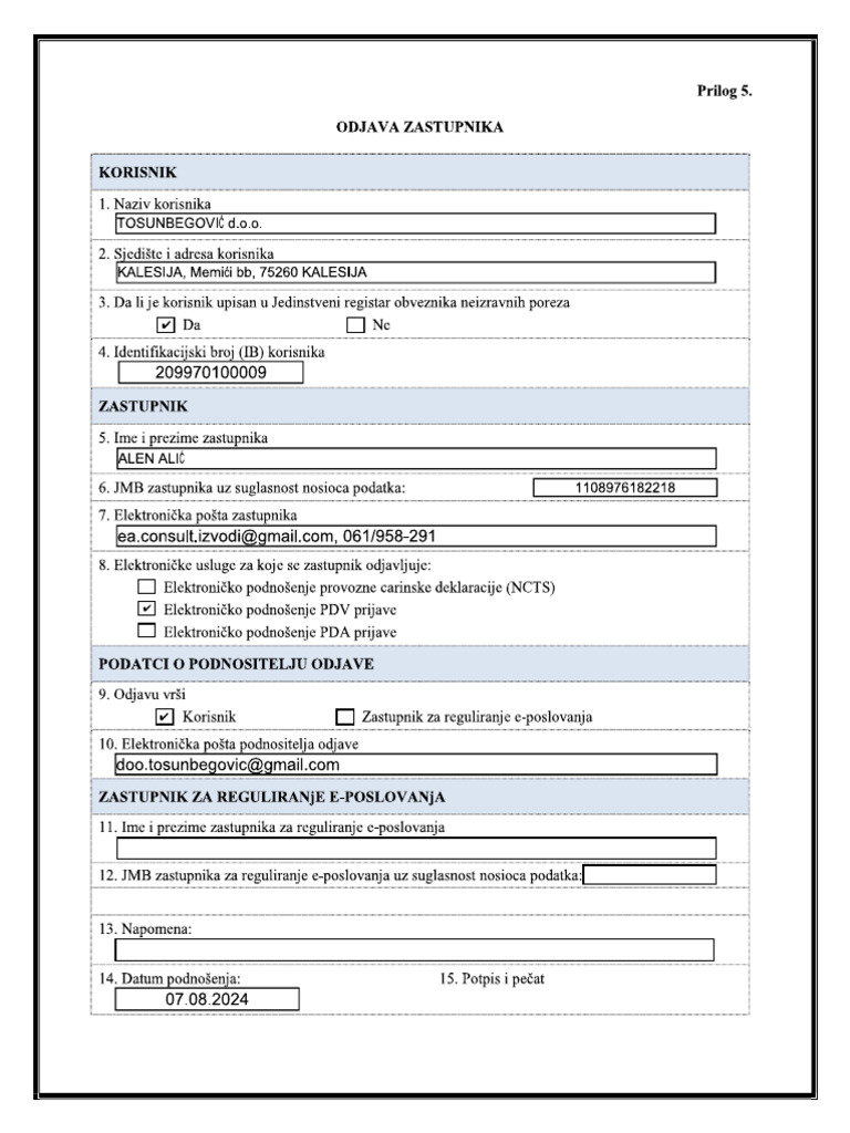 Odjava | PDF