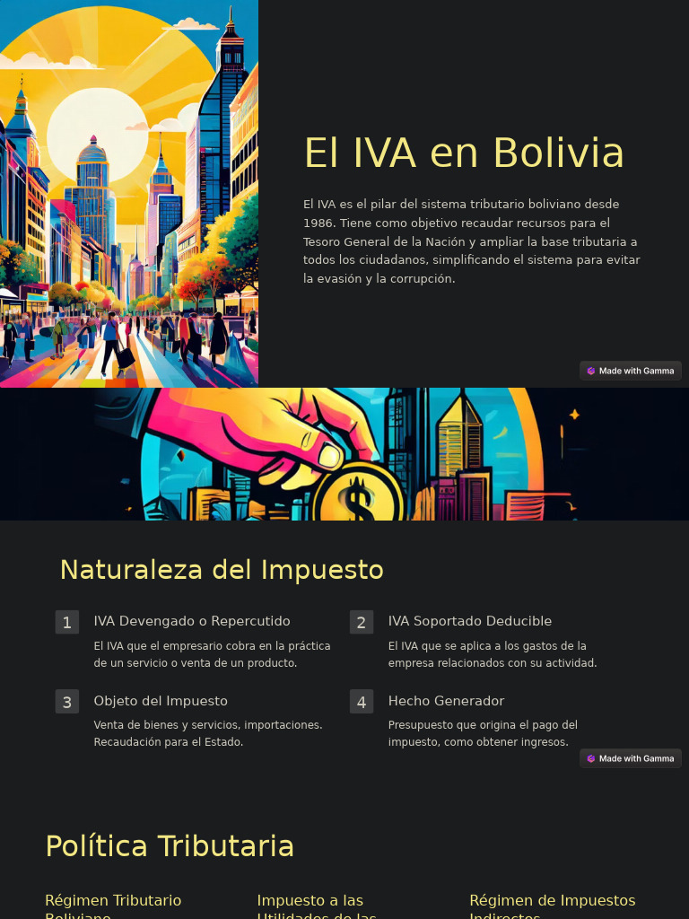 IVA en Bolivia: Conceptos y Exenciones | PDF | Impuesto al valor ...