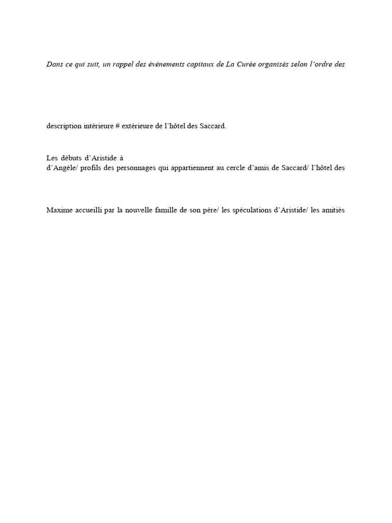 Chronologie de La Curée | PDF