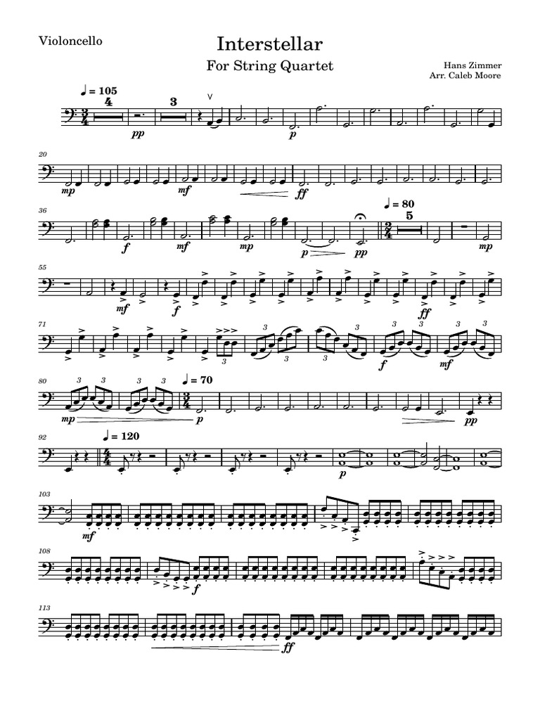Interstellar_For_String_Quartet__Hans_ZimmerVioloncello PDF