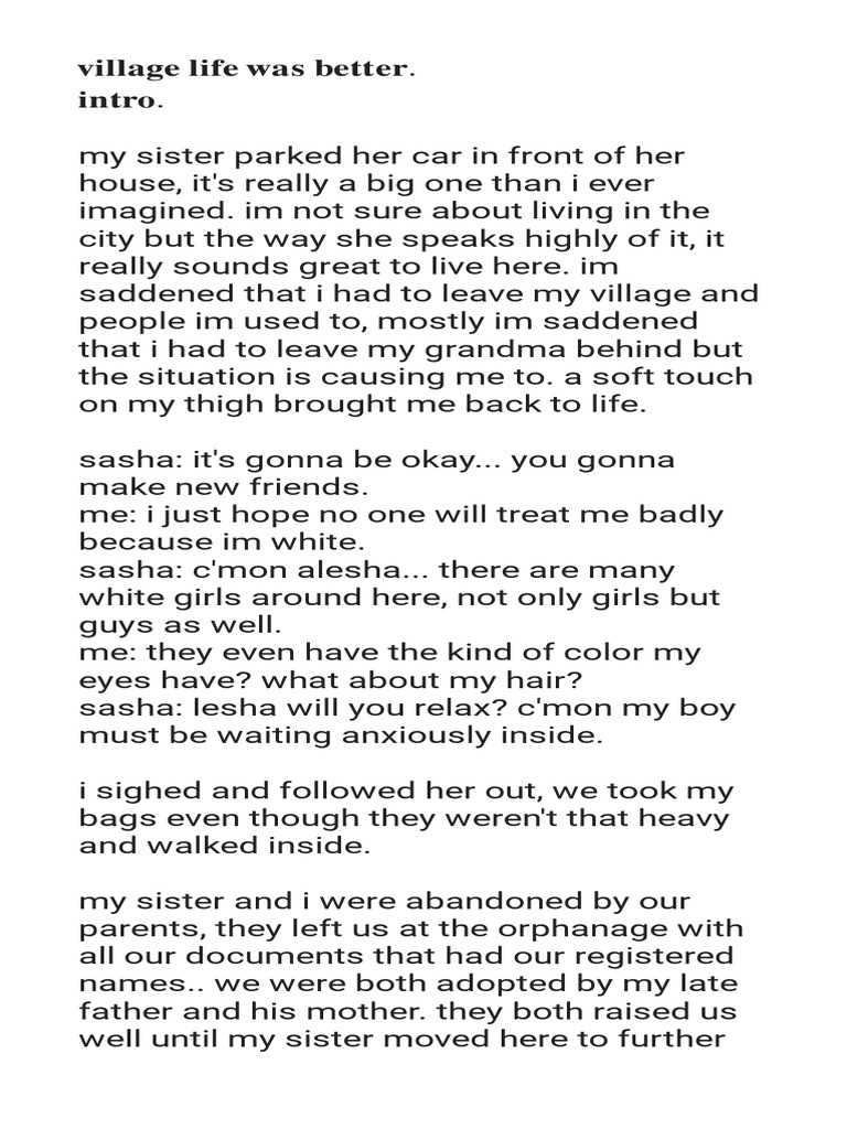 Village Life Was Better! | PDF