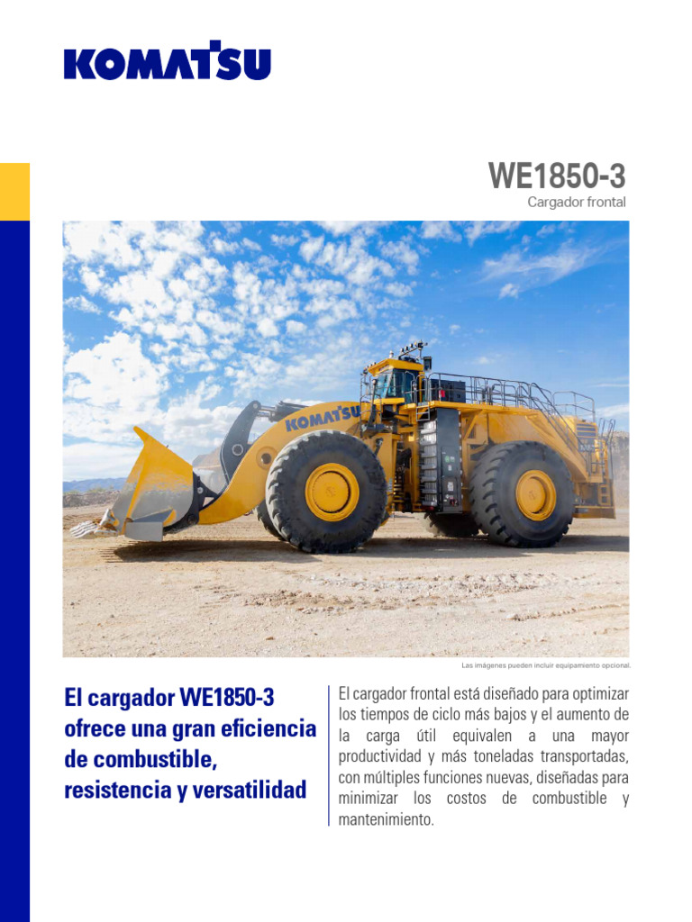 Komatsu Cargador Frontal WE1850-3 | PDF