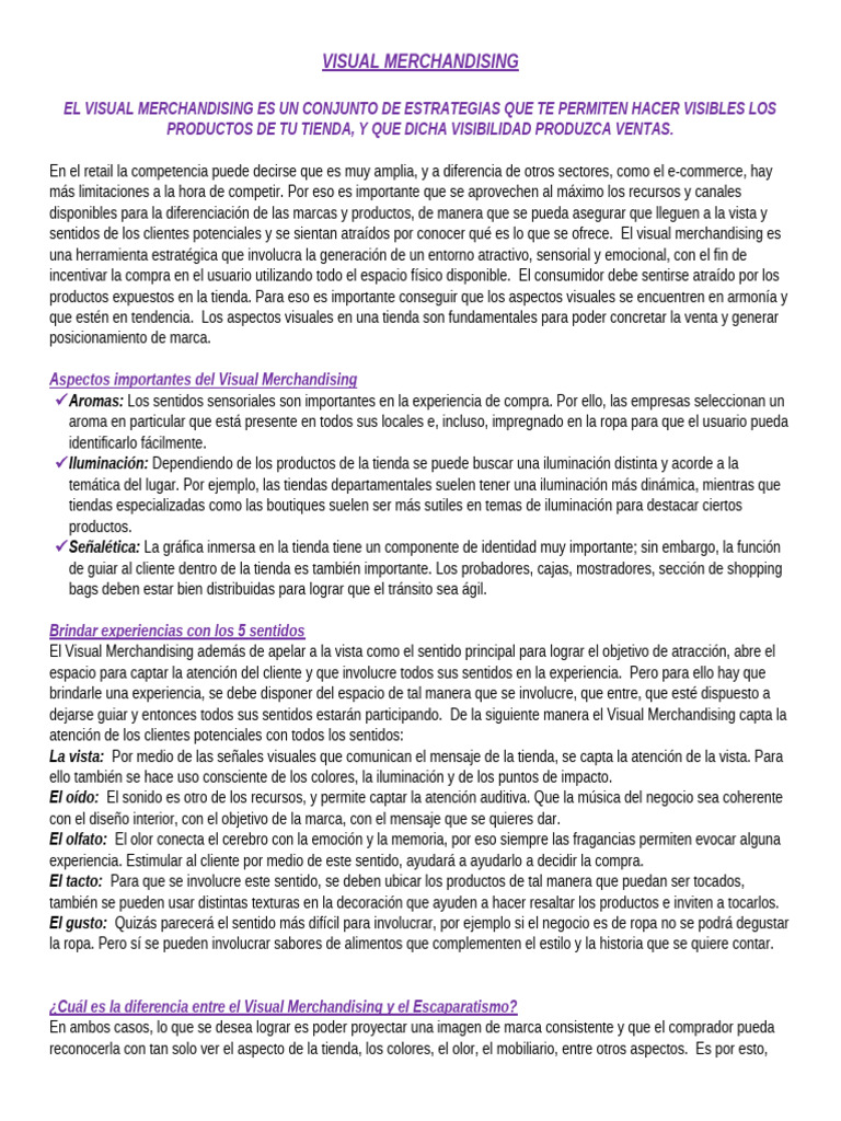 Visual Merchandising | PDF
