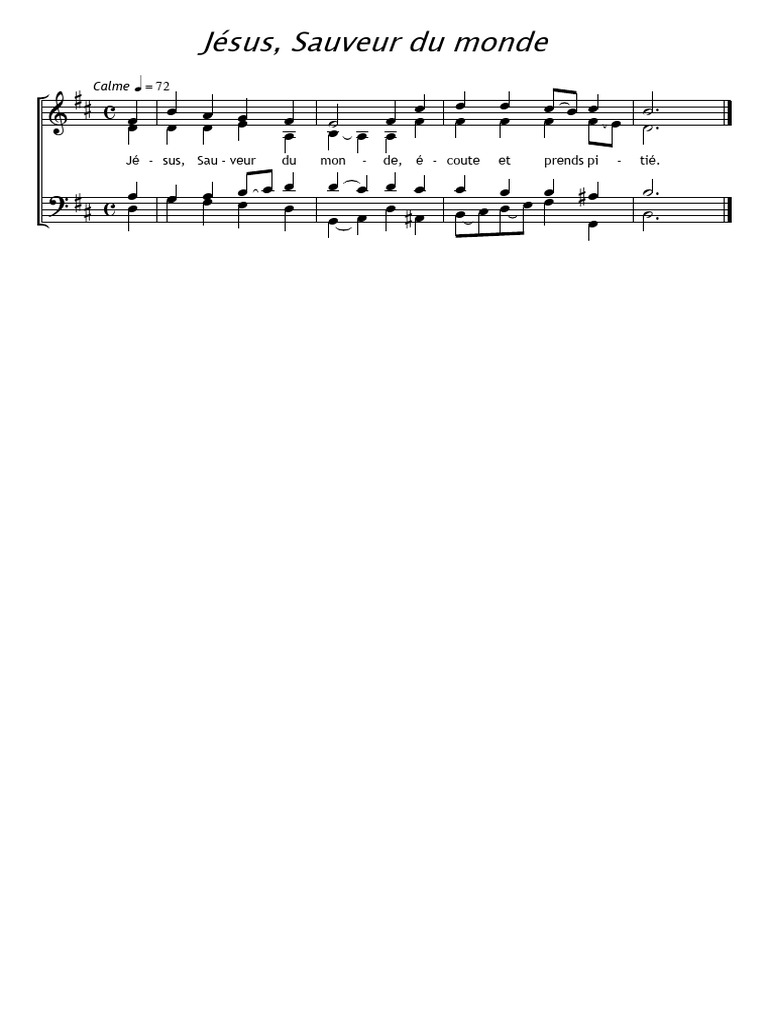 Jésus Sauveur Du Monde Pdf