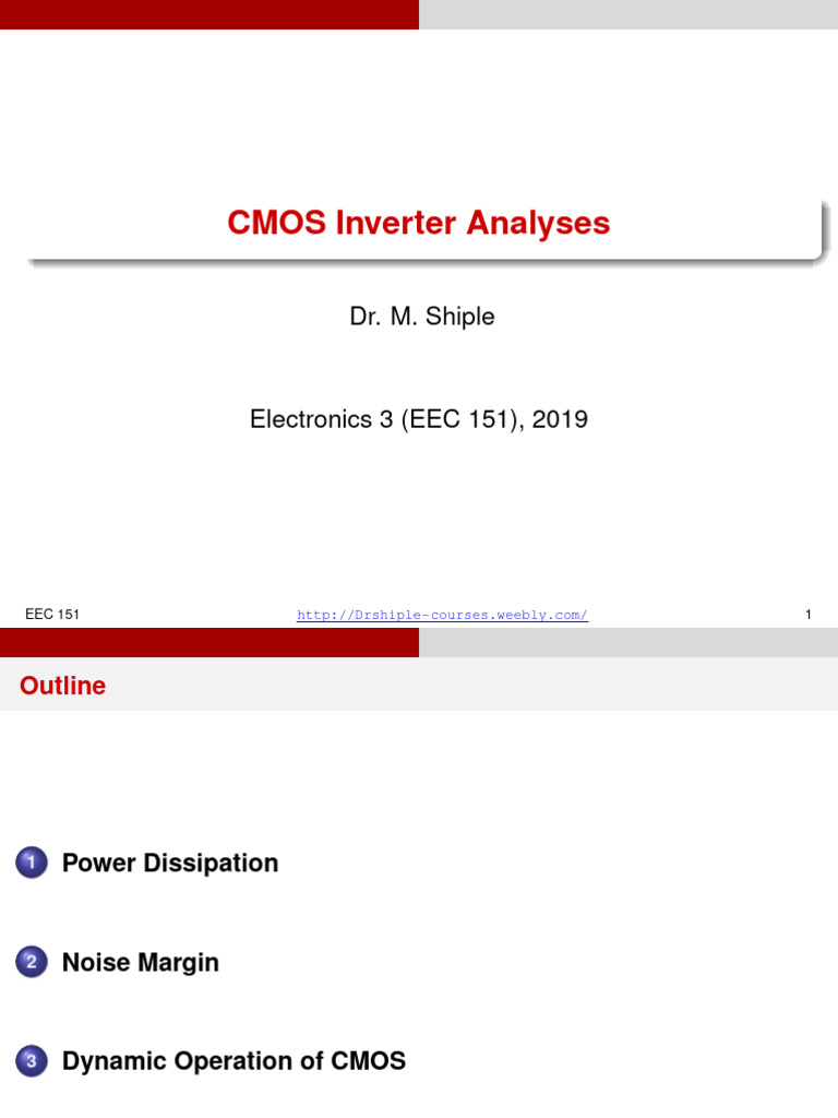 CMOS Inverter Analysis | PDF