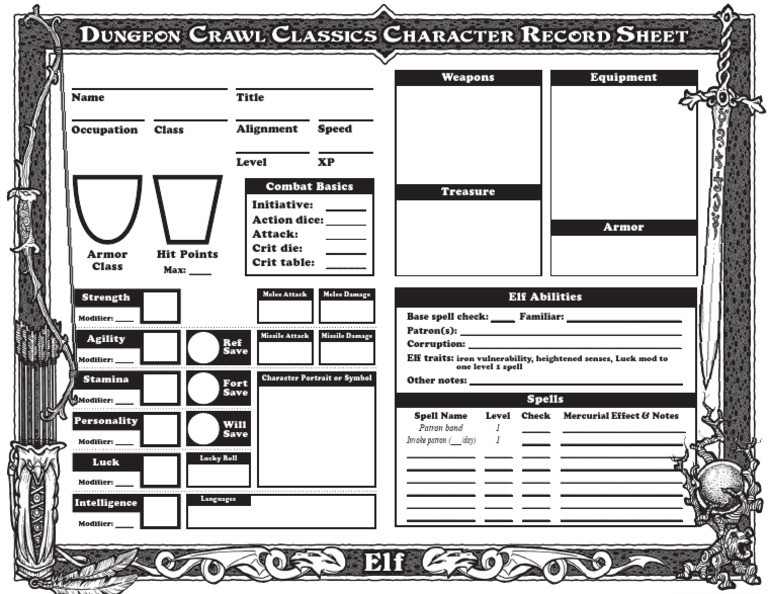 Elf Sheet | PDF