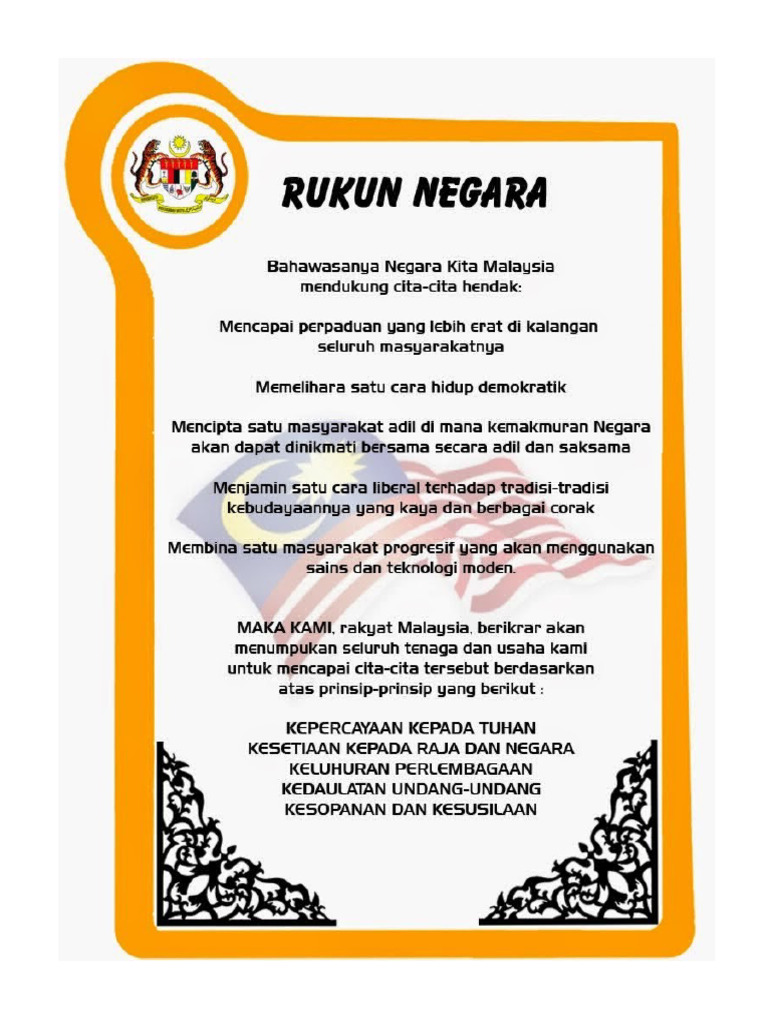 IKRAR RUKUN NEGARA | PDF