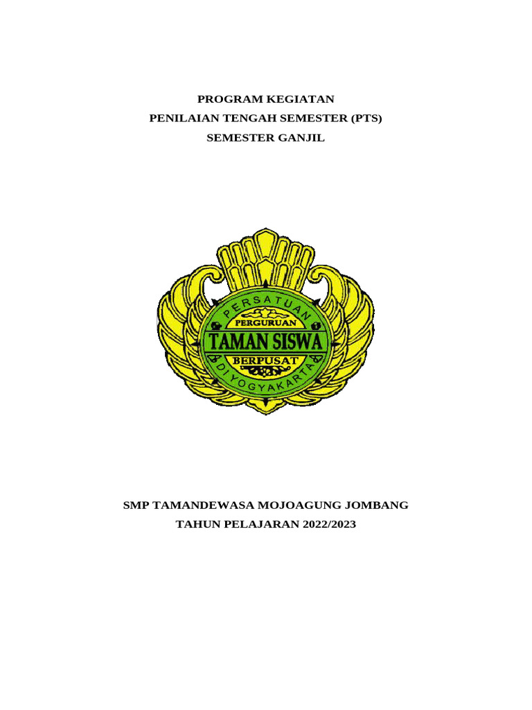 Program Kegiatan Pts | PDF
