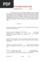 Modelo de Contrato Social Ltda