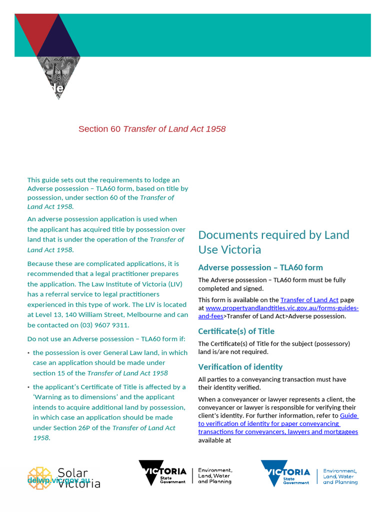 Guide To Adverse Possession 2022 | PDF