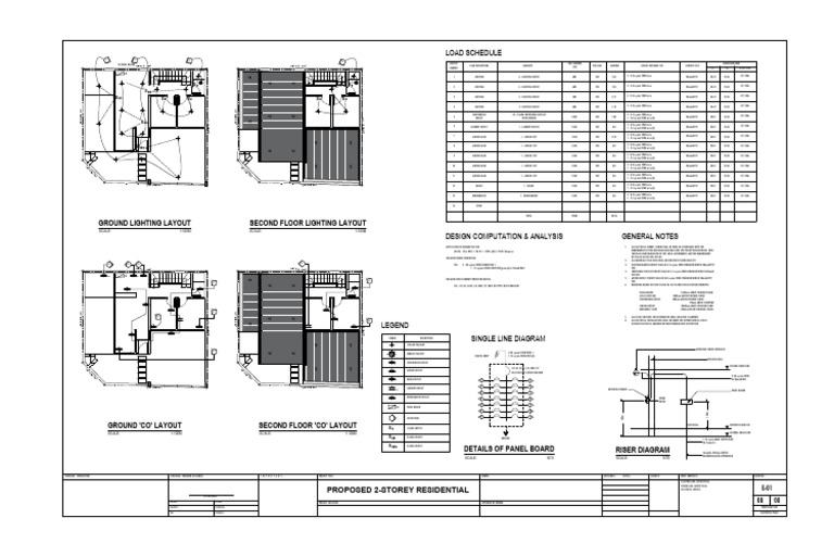 Electrical Plan for 2-Storey Home | PDF | Electrical Equipment | Power ...
