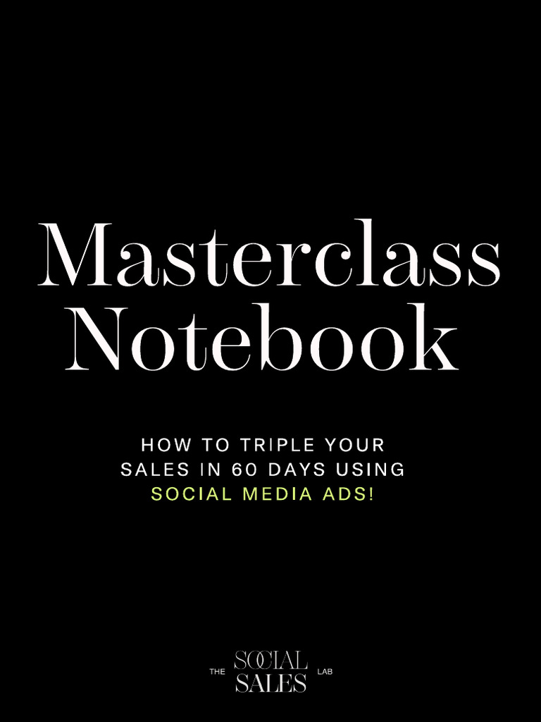 Masterclass Notebook (Fillable) | PDF