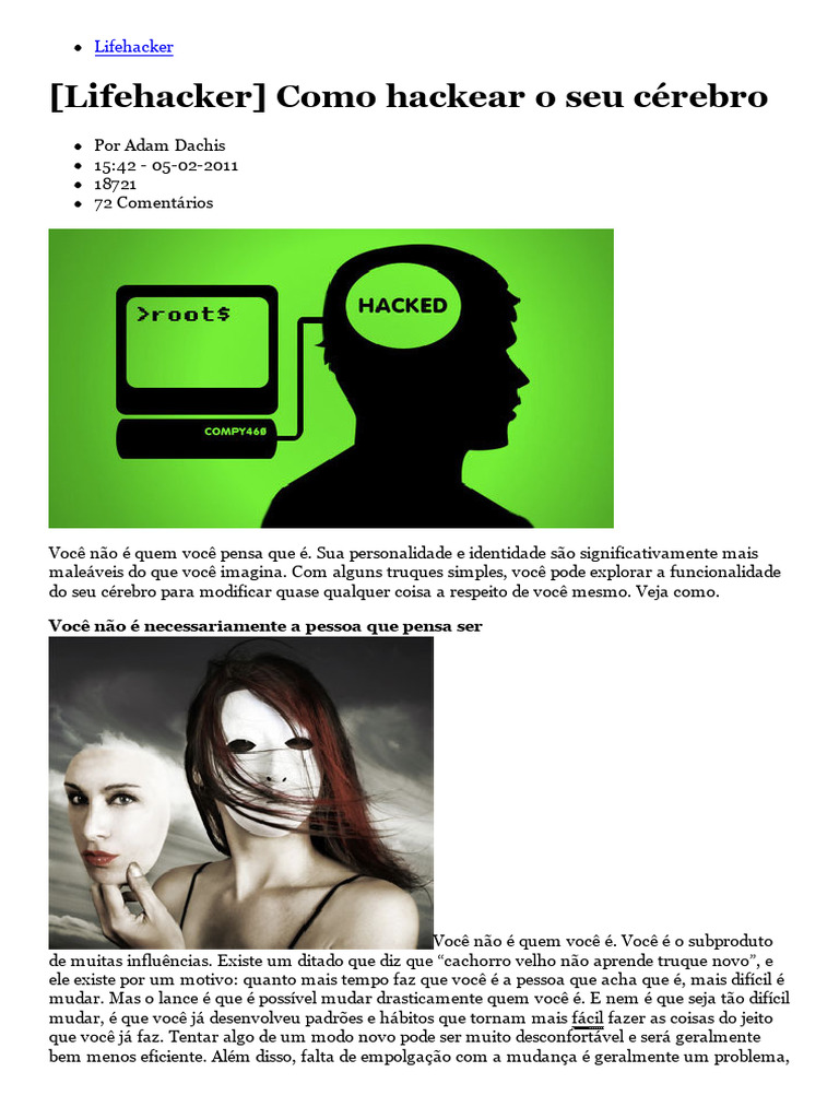 (Lifehacker) Como Hackear o Seu Cérebro | PDF