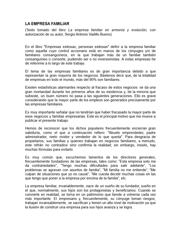 Claves para el Éxito de Empresas Familiares | PDF | Business