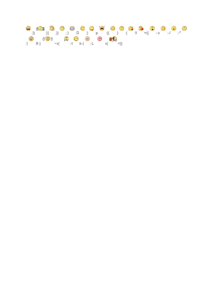 Emoticon Expressions Guide | PDF | Teaching Methods & Materials