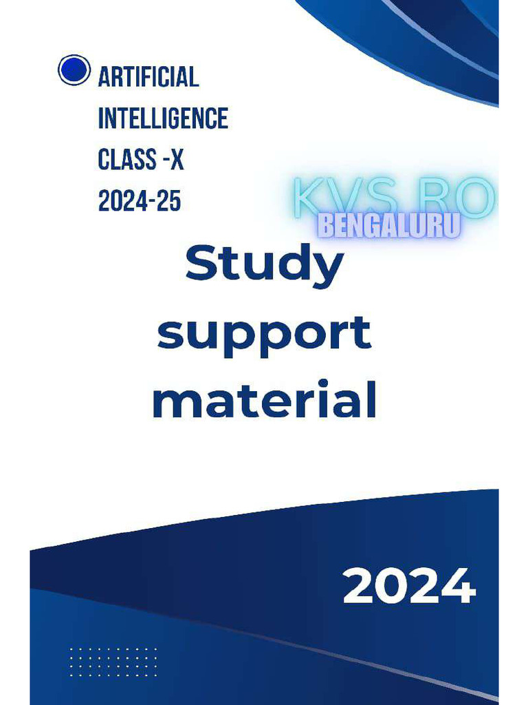 Artificial Intelligence Support Material Class X Pdf