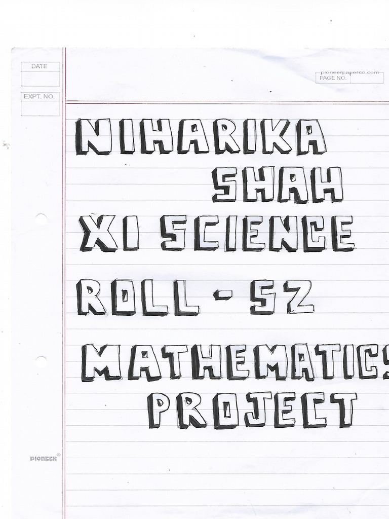 Mathematics Project | PDF
