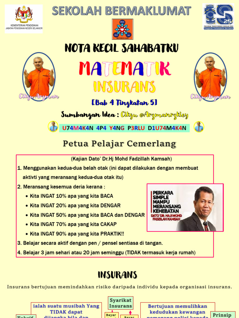 B3 F5 Nota Kecil Sahabatku - Insurans | PDF