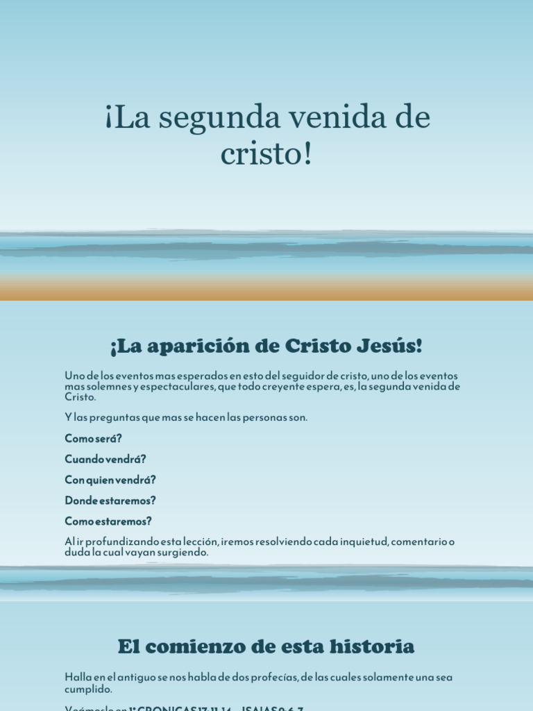 La Segunda Venida de Cristo! | PDF | Cristo (título) | Religión y ...