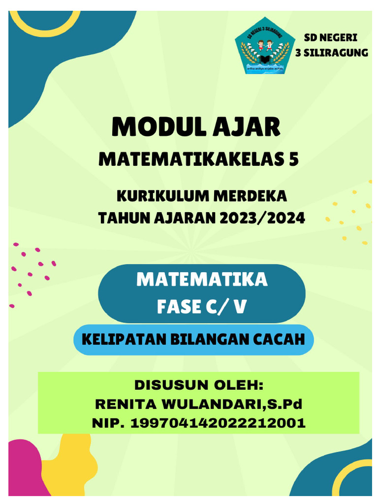 Modul Ajar Matematika Kelas 5 Renita Wulandari, S.PD | PDF