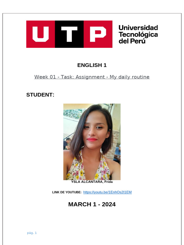 My Daily Routine: A Weekday Overview | PDF