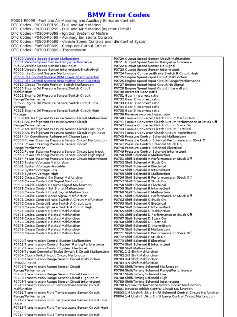 bmw-error-codes-sensor