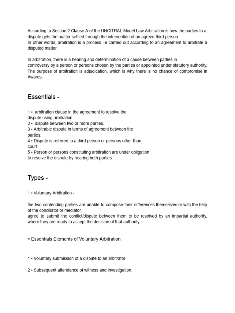 Adr Notes | PDF | Arbitration | Treaty