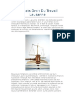 Avocats Droit Du Travail Lausanne