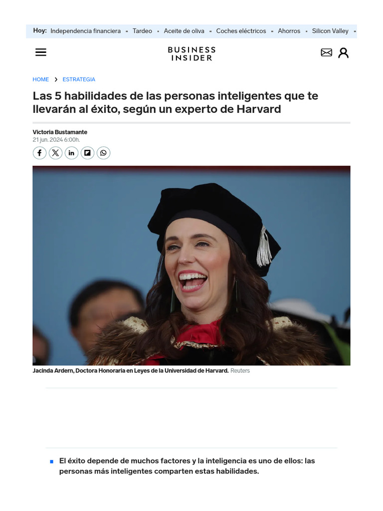 Las 5 Habilidades de Las Personas Inteligentes Que Te Llevarán Al Éxito ...
