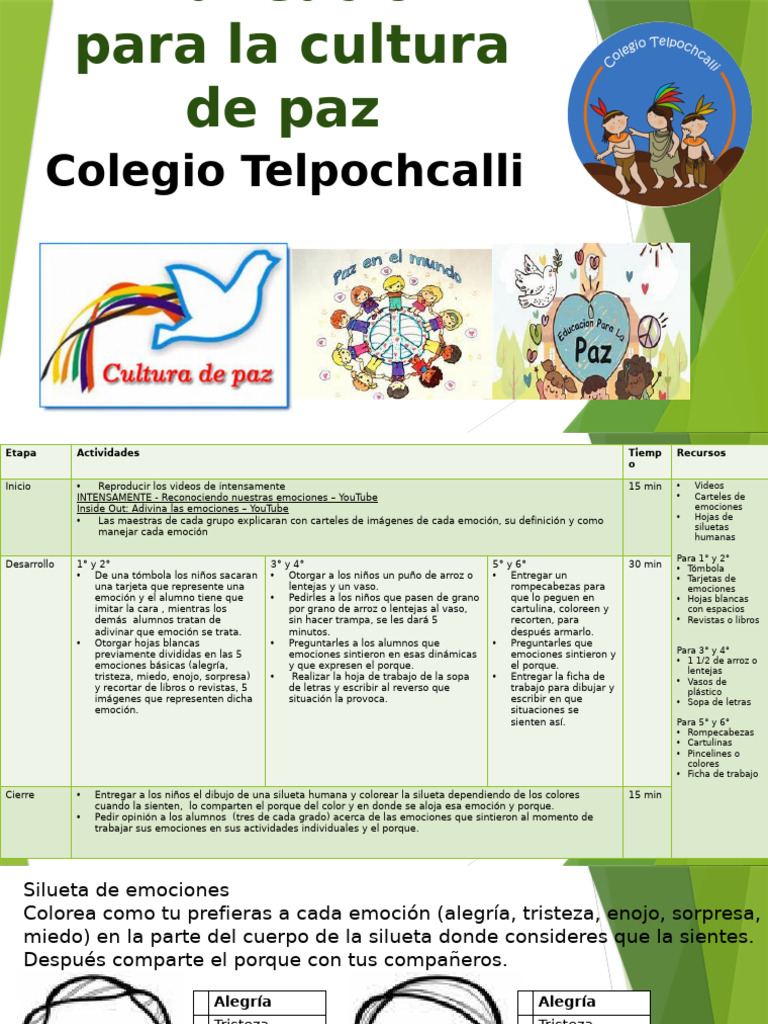Planeación para La Cultura de Paz | PDF