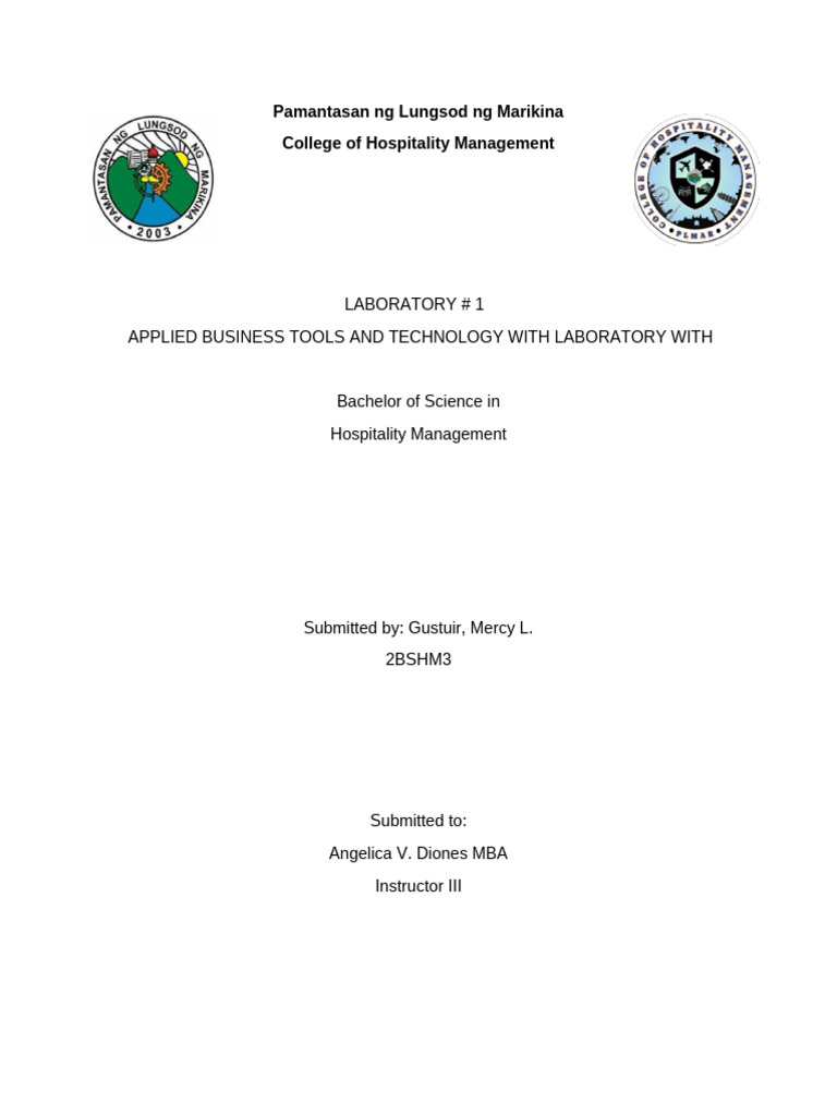Laboratory in Applied | PDF