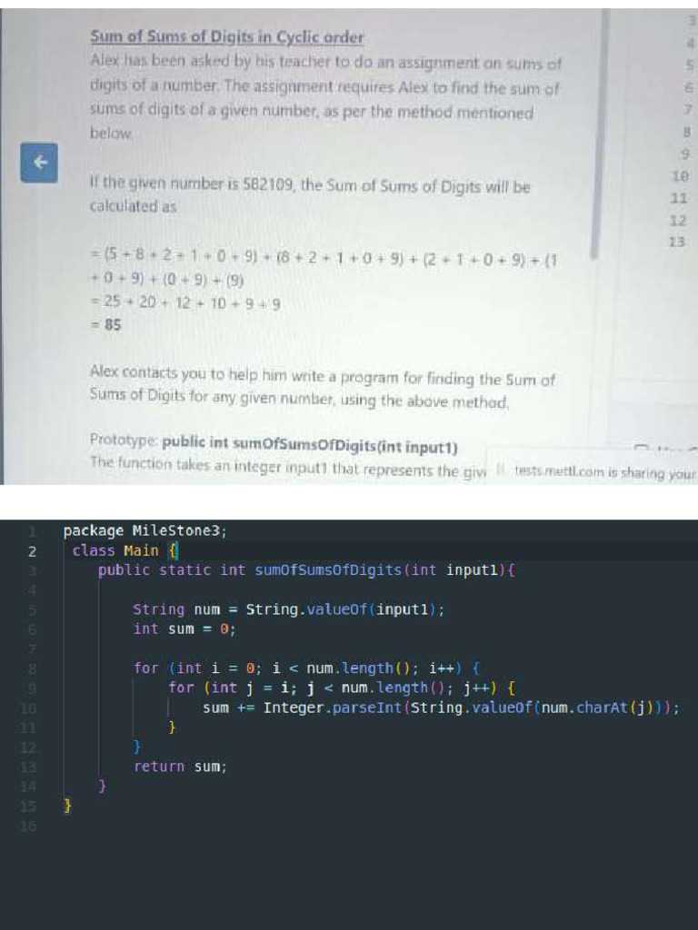 Sum of Sums of Digits | PDF