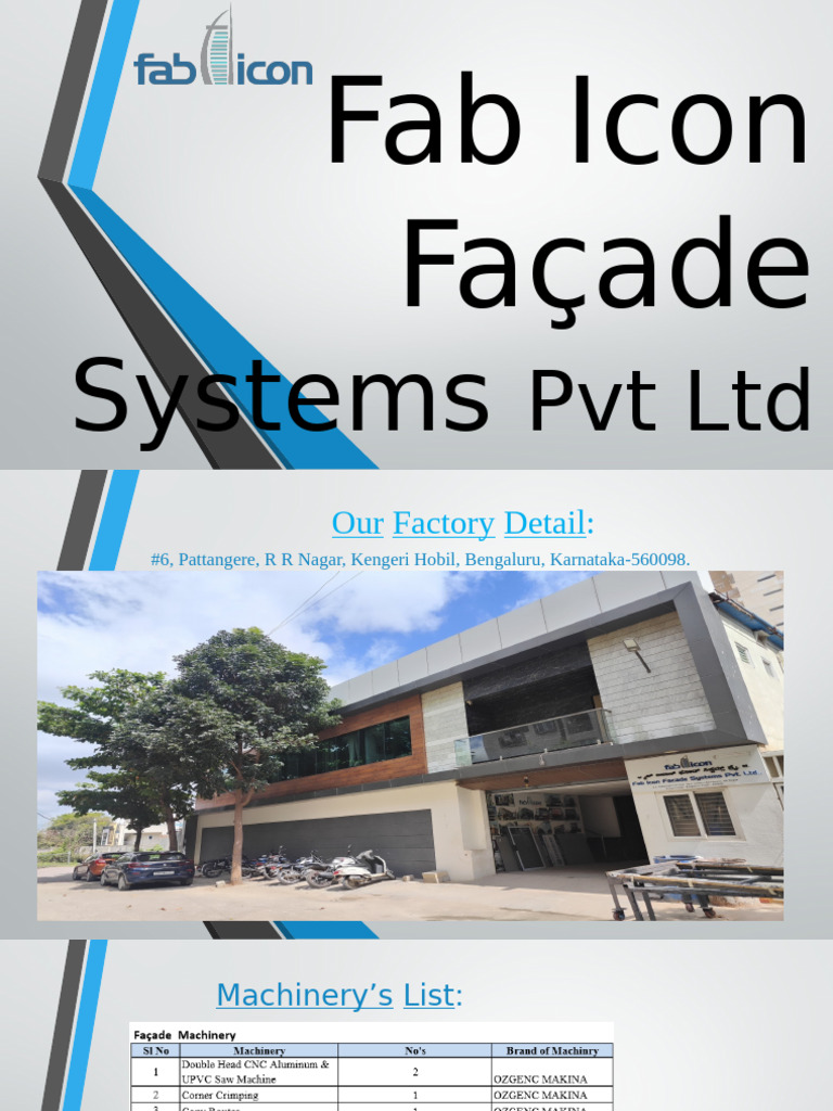 Fab Icon Façade Systems PVT LTD | PDF