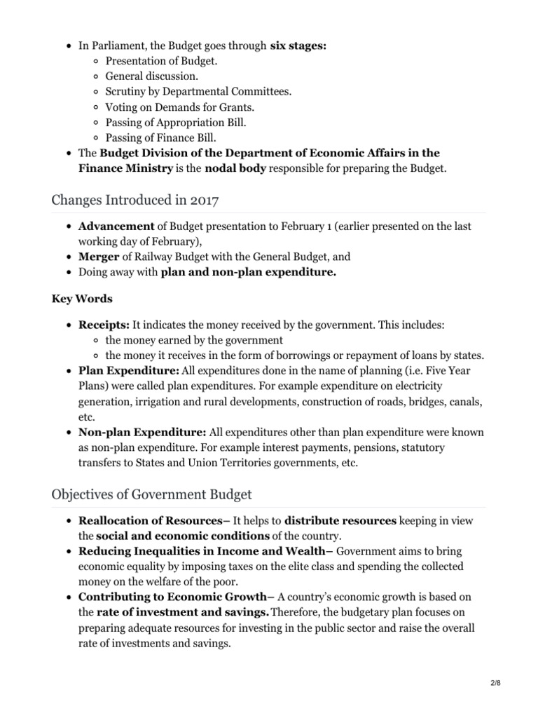Understanding Government Budget Stages | PDF | Government Budget ...