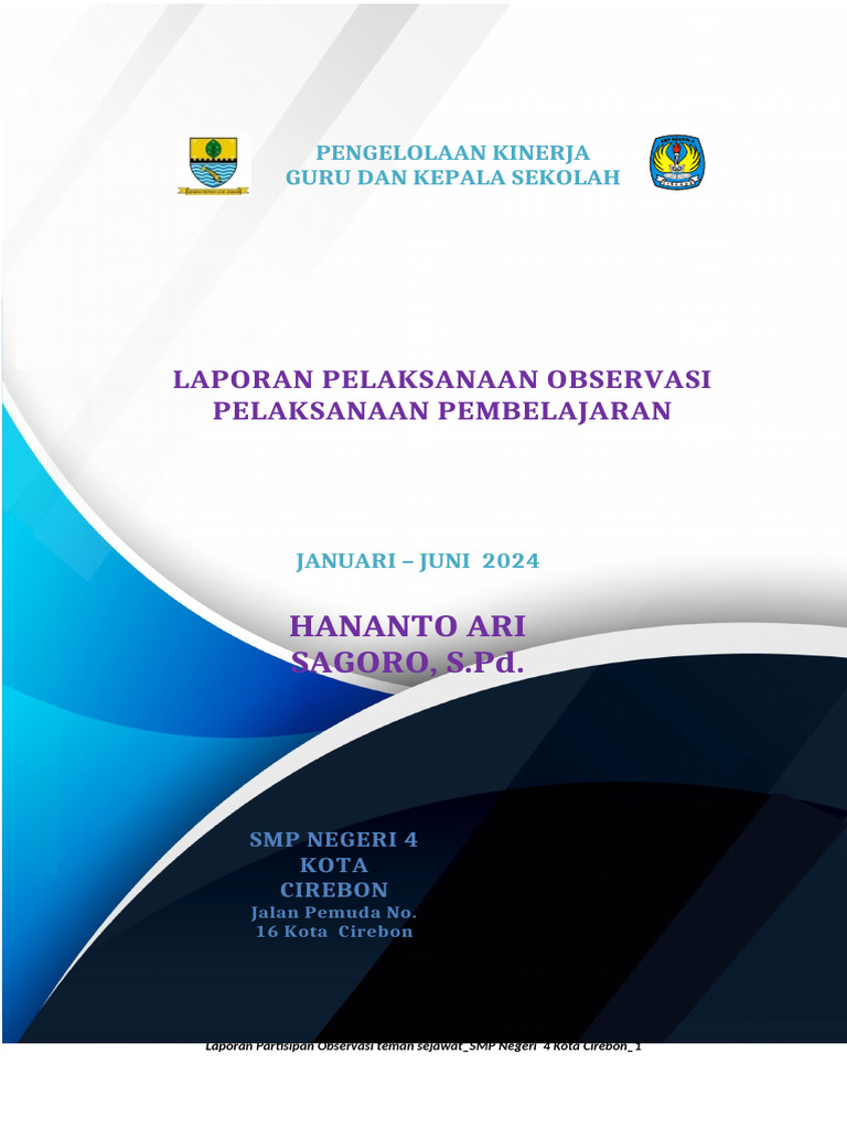 Laporan Partisipan Observasi Teman Sejawat 3 | PDF