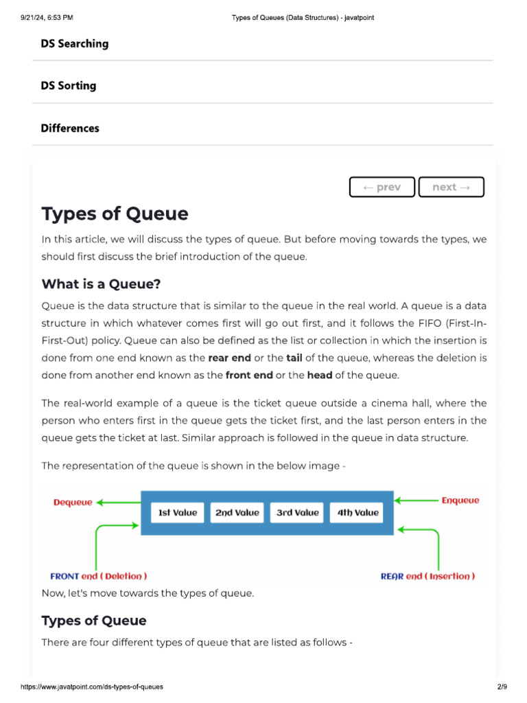 Types of Queues | PDF
