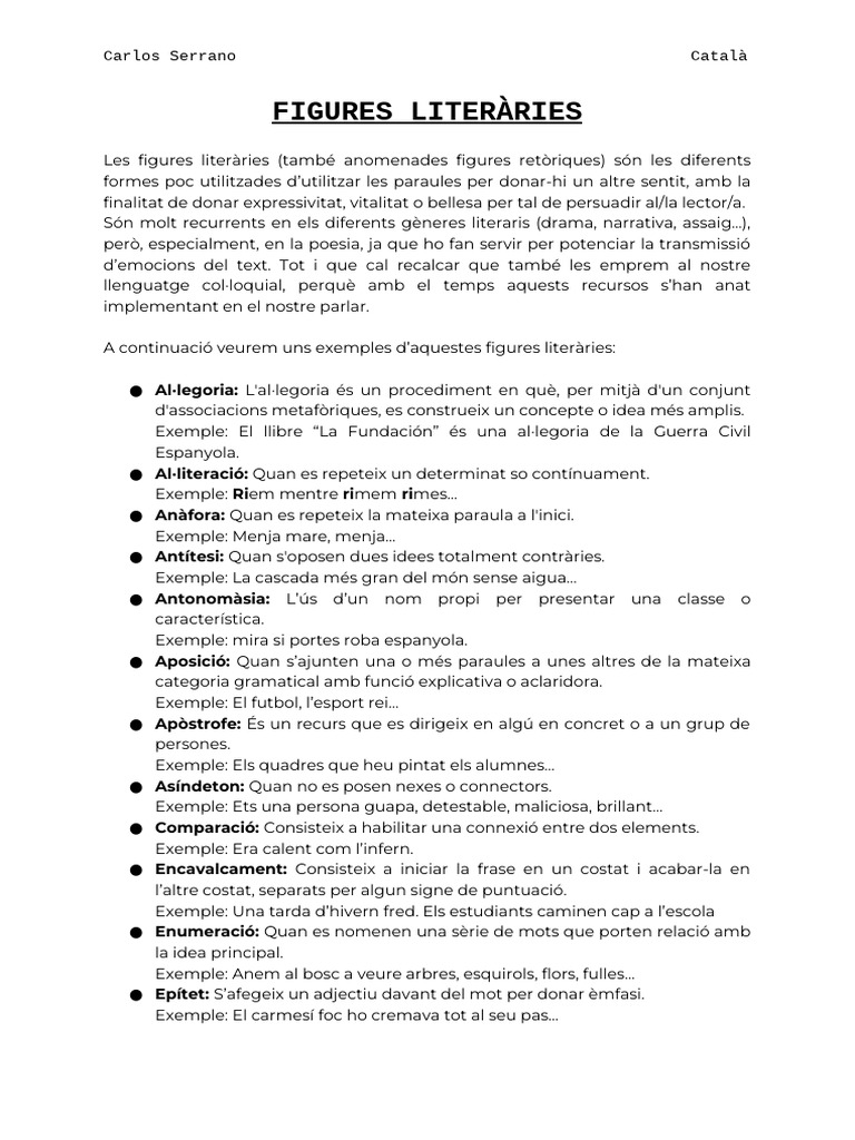 Les Figures Literàries | PDF