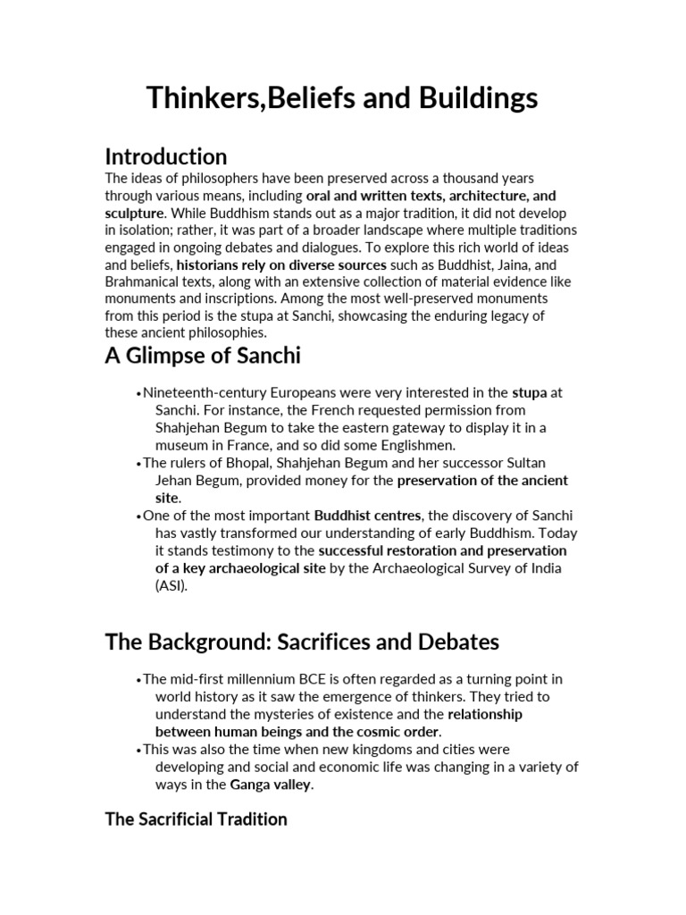 Thinkers, Beliefs and Buildings | PDF