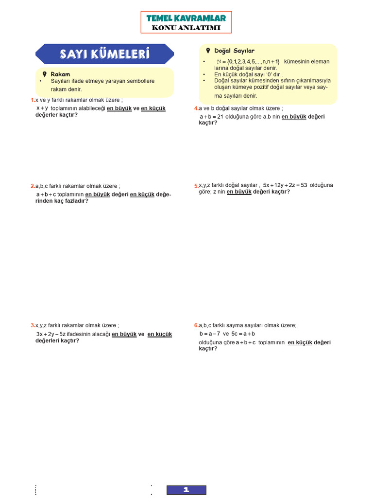 2 Temel Kavramlar - Konu Anlatımı | PDF