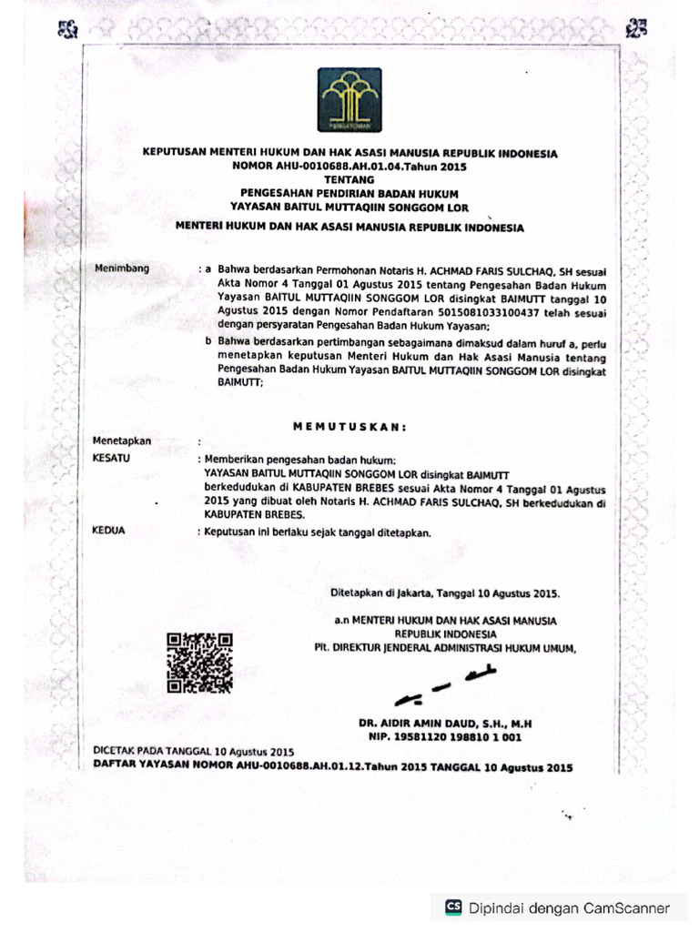 Path Akta Notaris Yayasan 06-10-2023 651f81993919a | PDF