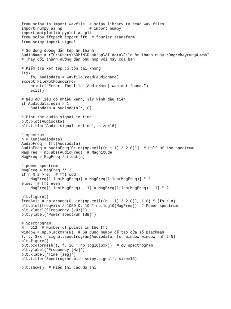 Code Audio Spectrum Pdf