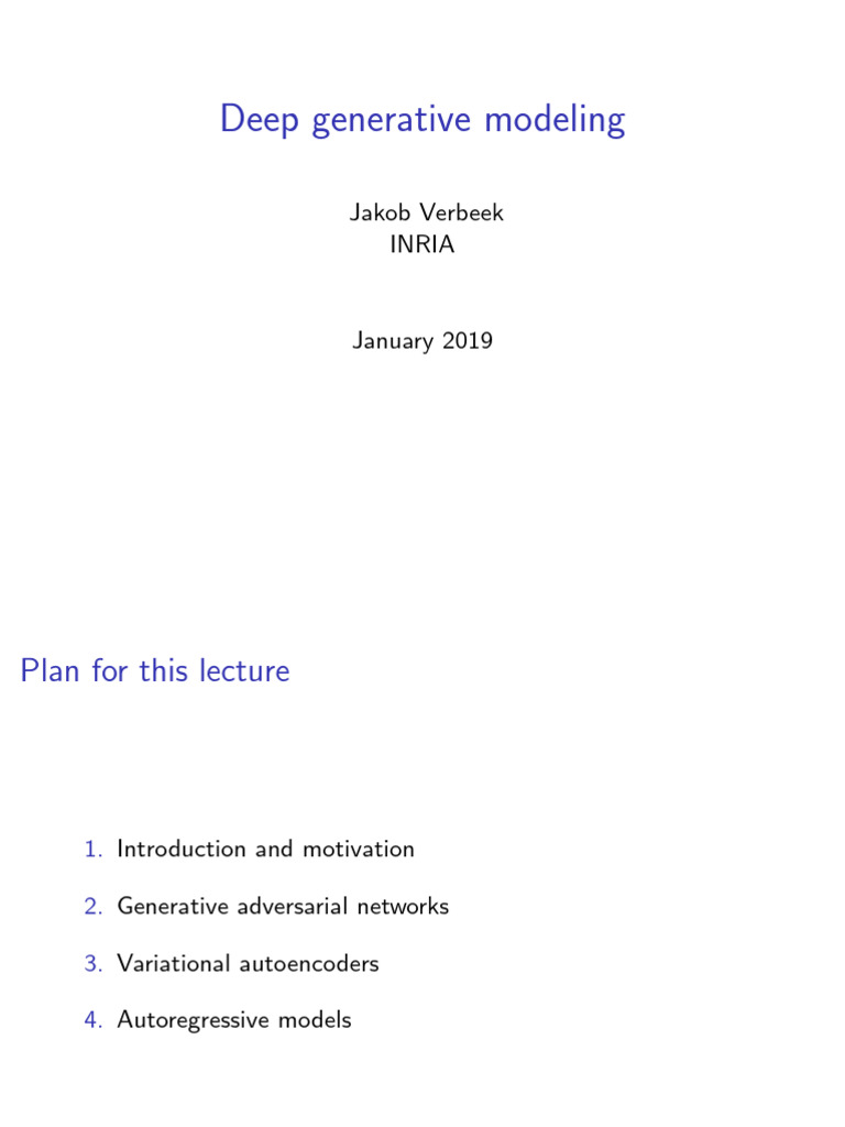 Generative Models | PDF
