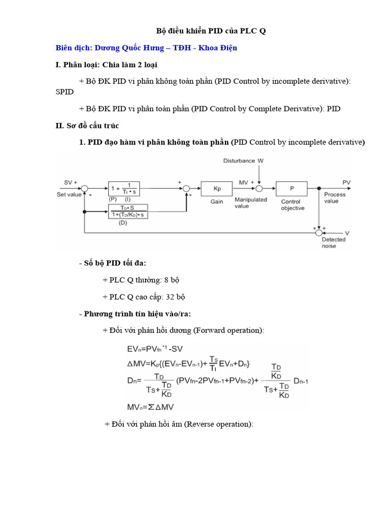 Bộ Điều Khiển PID Của PLC Q | PDF