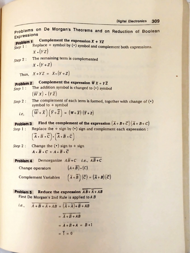 Boolean Algebra Examples 1 | PDF