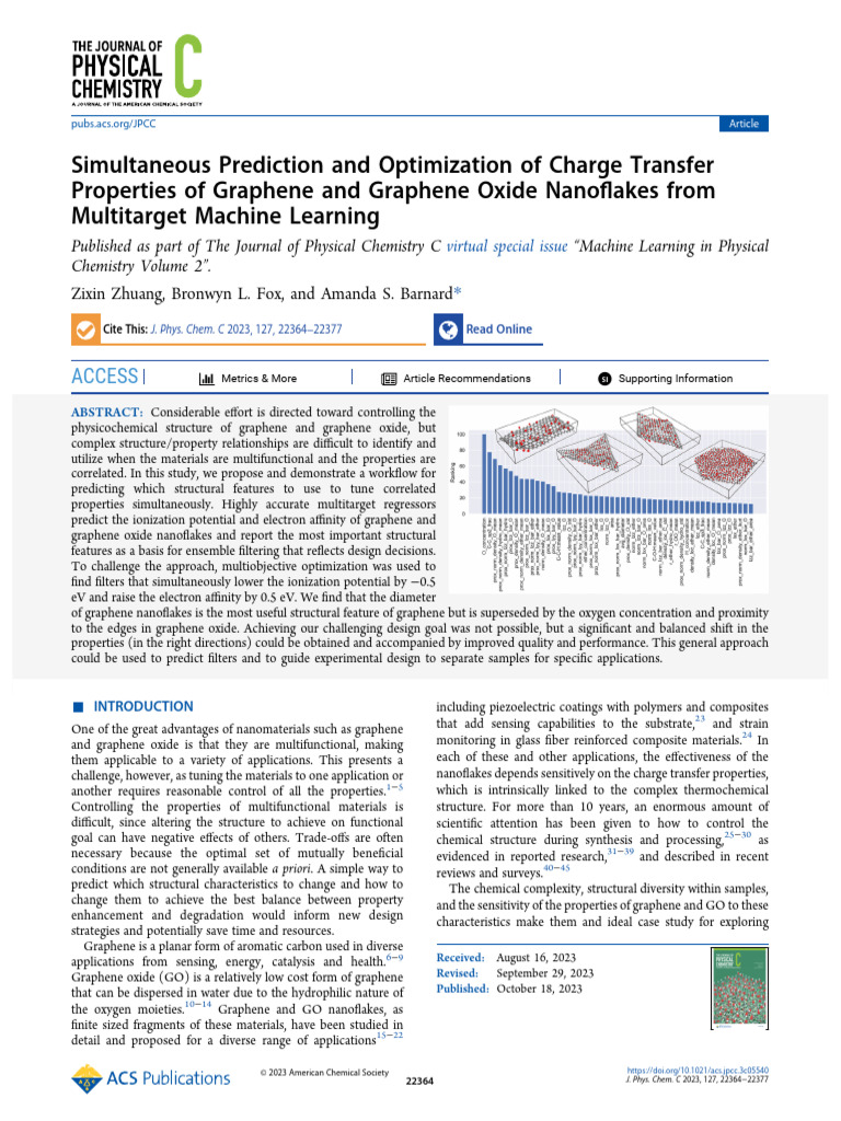 Zhuang Et Al 2023 Simultaneous Prediction and Optimization of Charge ...