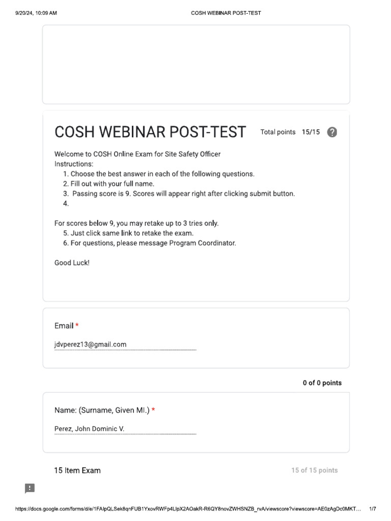 Post Test | PDF