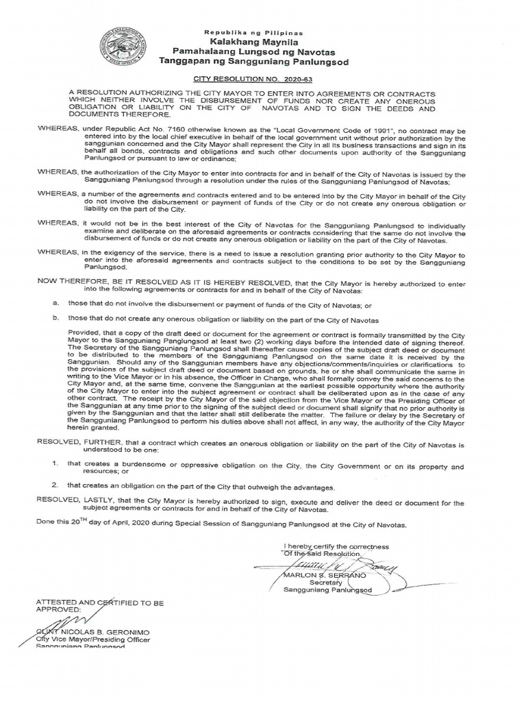 City Resolution No. 2020-63 | PDF