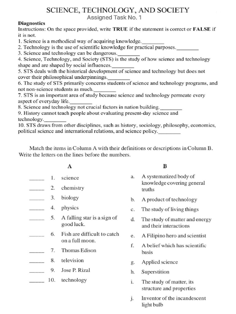 Sts Task No 1 Pdf