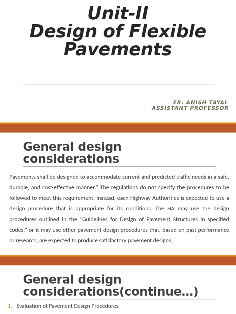 Unit-II-Design of Flexible Pavements (Part-1) | PDF