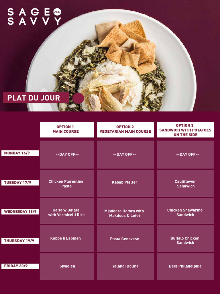 NDU Menu | PDF